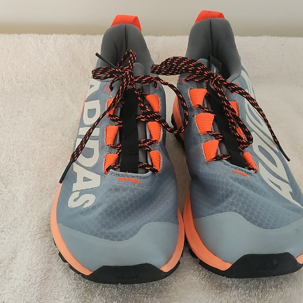 Adidas Gray and Orange Athletic Sneakers